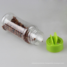 Plastic Spice Bottle with Green Flip Cap (PPC-PSB-01)